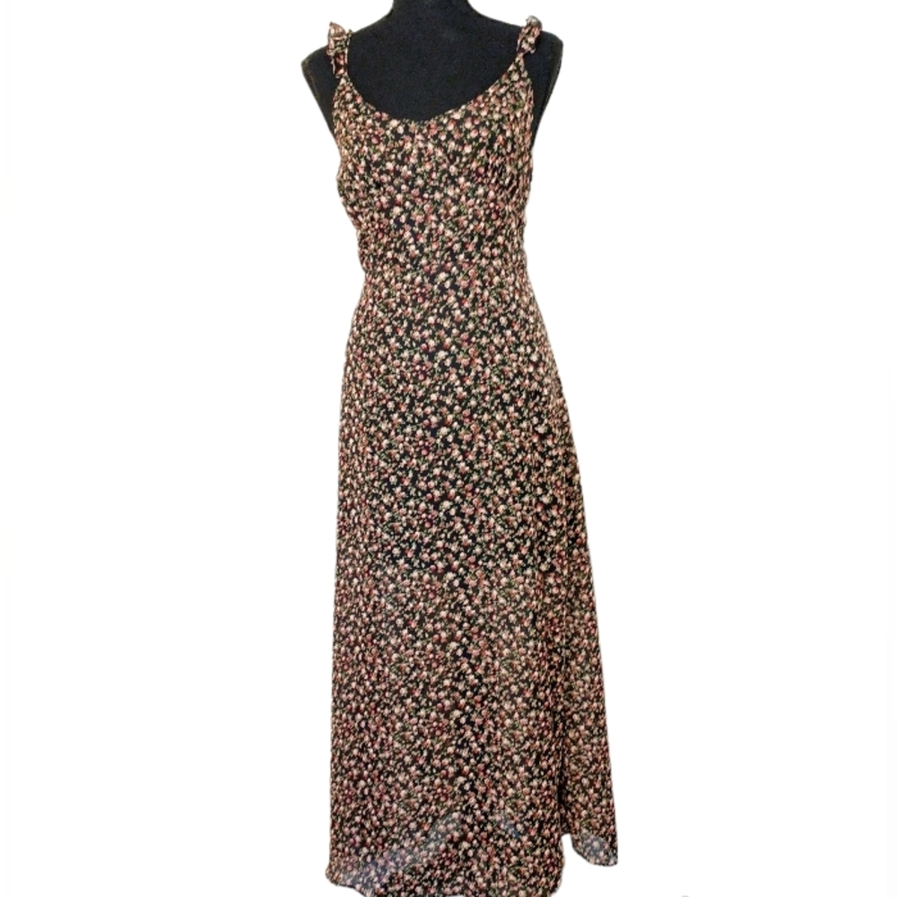 NEW With Tag Promesa Ditsy Cottagecore Y2K Whimsigoth Maxi Dress Sz Lg NWT